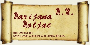 Marijana Moljac vizit kartica